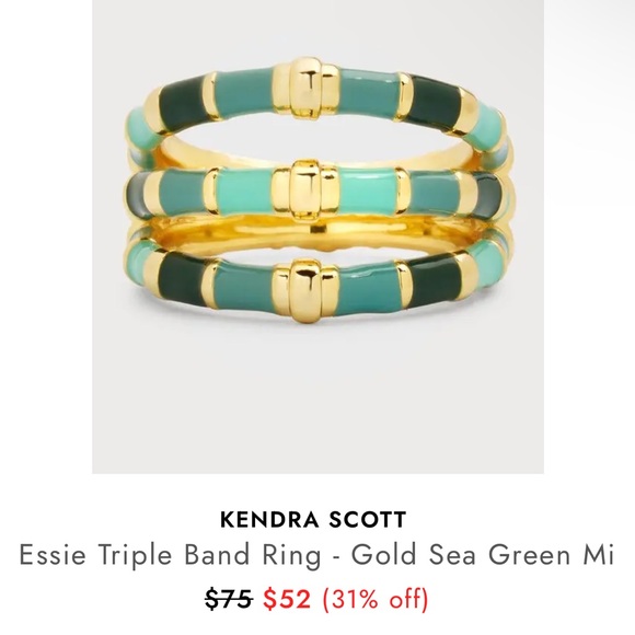 Gold Kendra Scott Enamel Ring - Picture 4 of 4